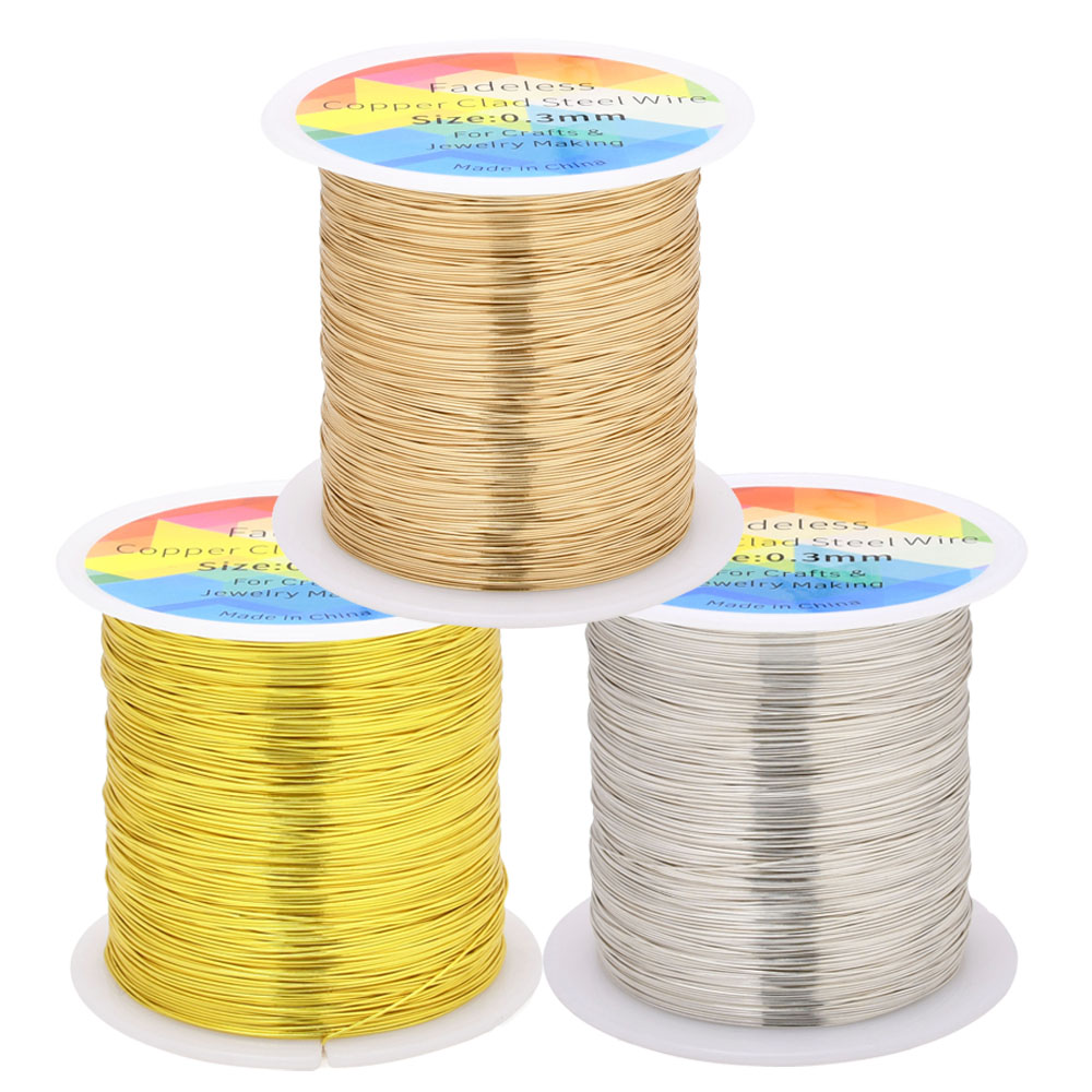 Flower Supplies - 100 m/328ft Fadeless Koper Beklede Staaldraad
