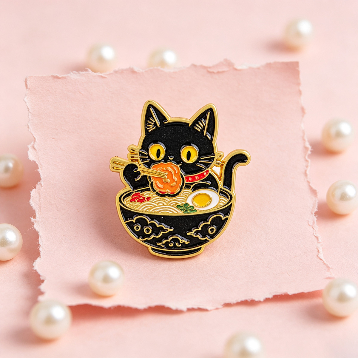 Schattige katten emaille pin b - Flower Frog Pin recensie en prijs