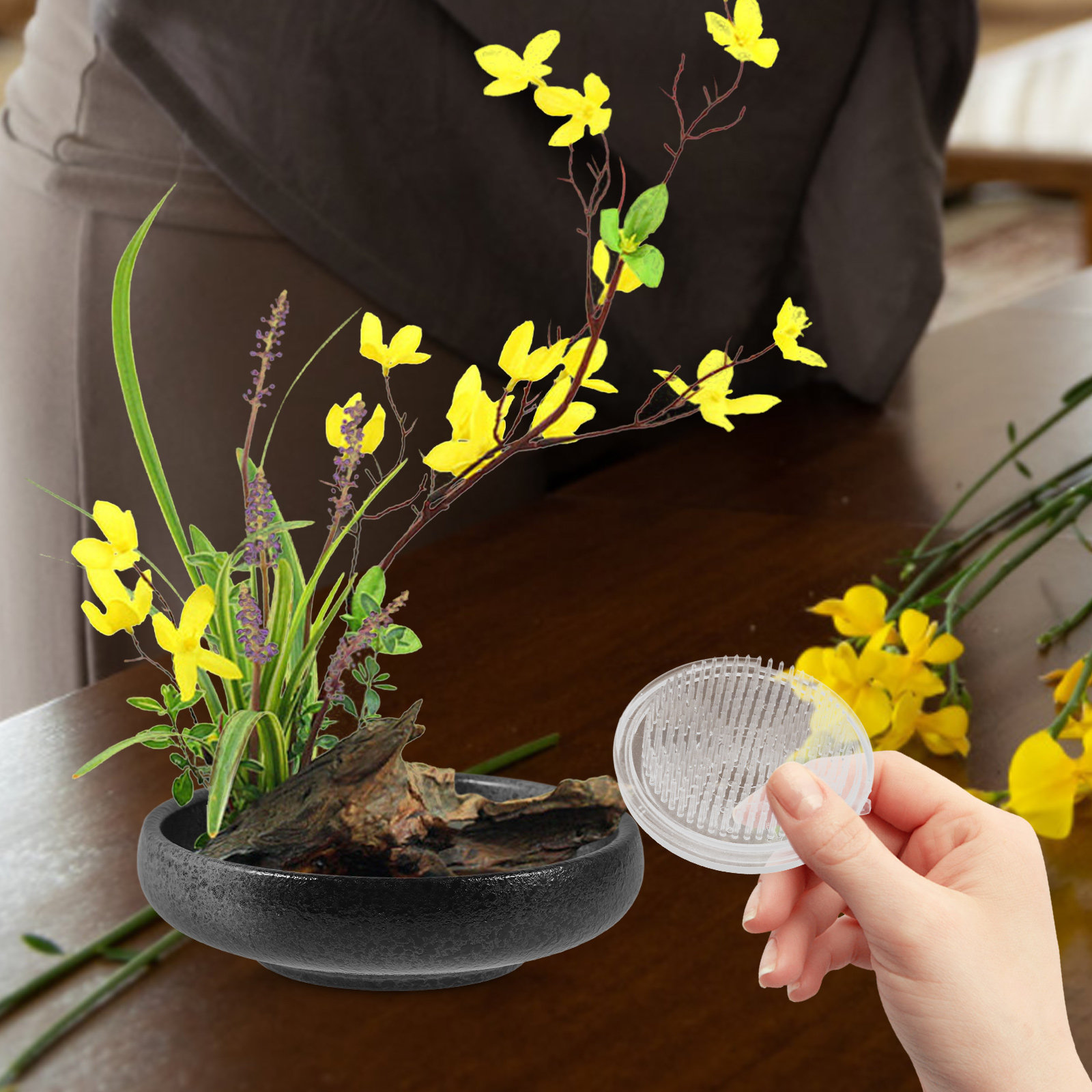 Premium Zuignap Bloemenklem, R - Flower Frog Pin recensie en prijs