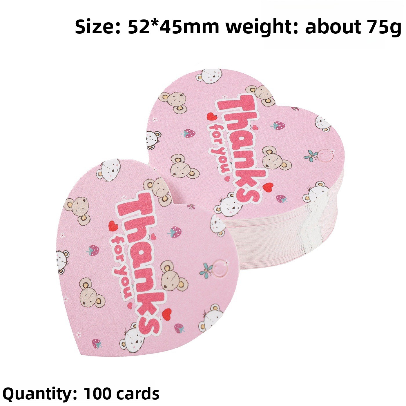 100 stuks Bedankkaartjes Hartv - Flower Supplies recensie en prijs