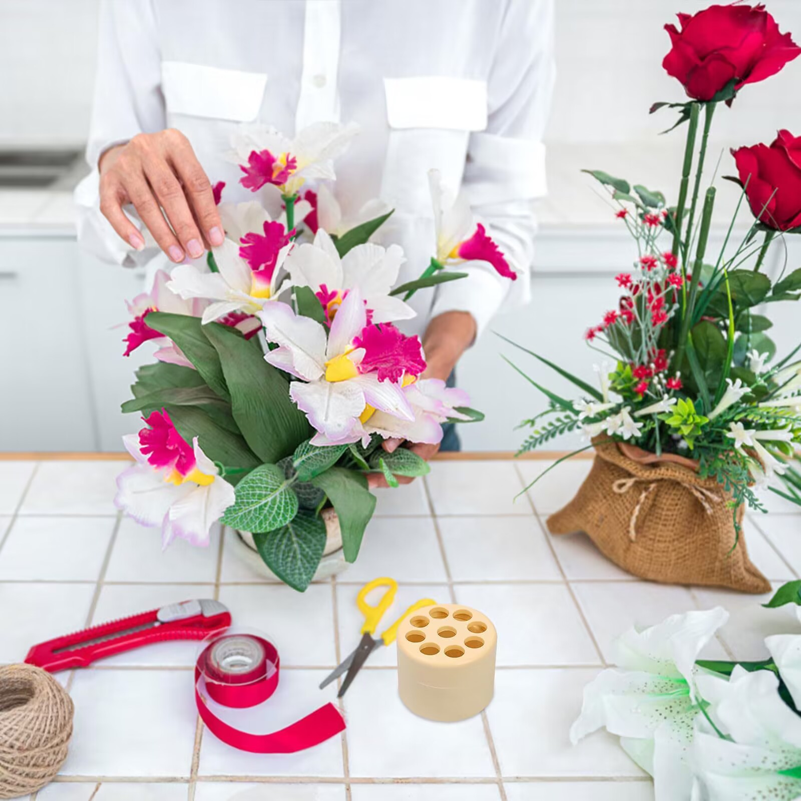 9 & 19 gaten bloemenkikkers bl - Flower Frog Pin recensie en prijs