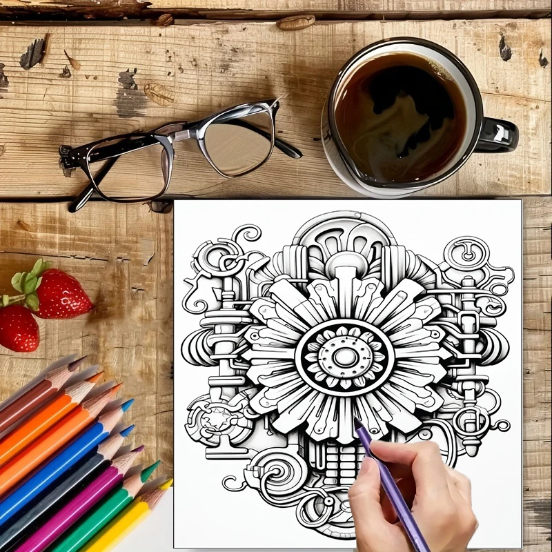 Kleurboek Steampunk Bloemen vo - Flower Supplies recensie en prijs
