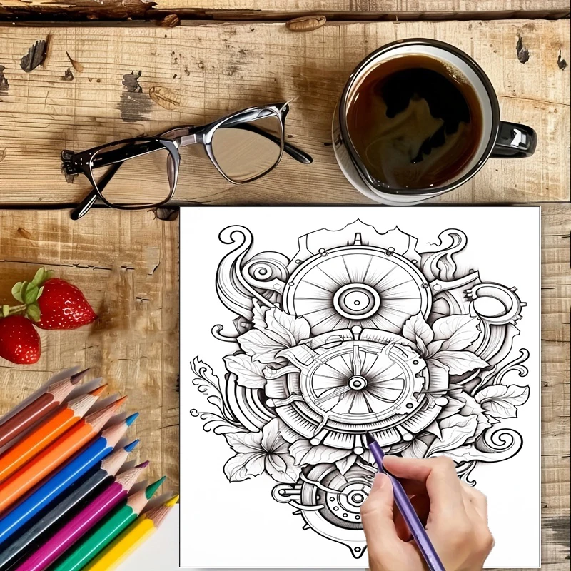 Kleurboek Steampunk Bloemen vo - Flower Supplies recensie en prijs