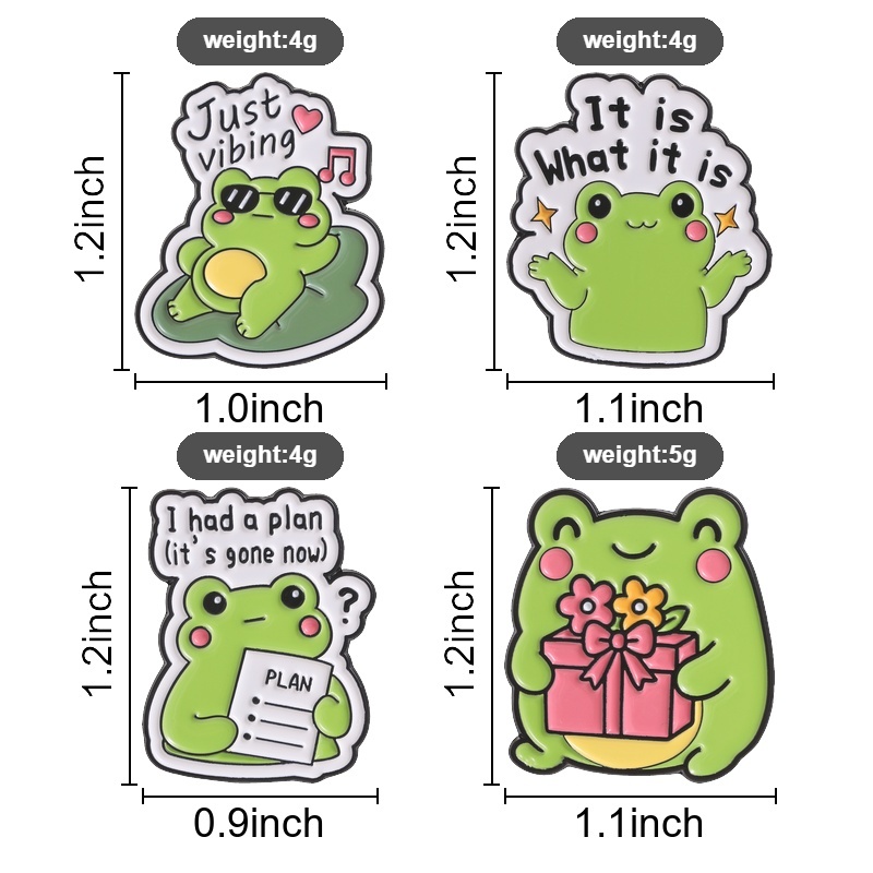 Schattige muziek-kikker emaill - Flower Frog Pin recensie en prijs